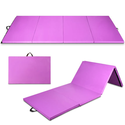 Sulankstomas gimnastikos kilimėlis, 240x116x5 cm, violetinis