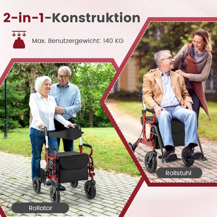 Sulankstomas lengvas vaikštynė su pneumatinėmis padangomis ir sėdyne