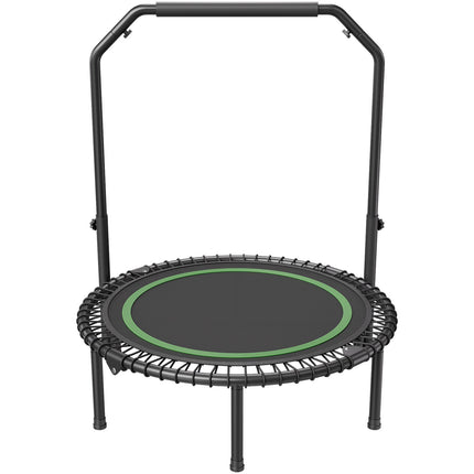 Foldable Mini Trampoline, 40 Inch, 330 lb, Adjustable Handle