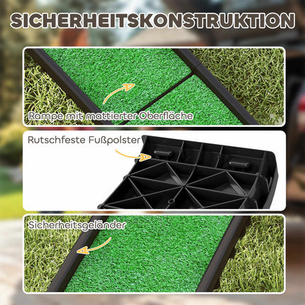 Sulankstoma naminių gyvūnėlių rampa automobiliui, 155 cm, neslystantis paviršius