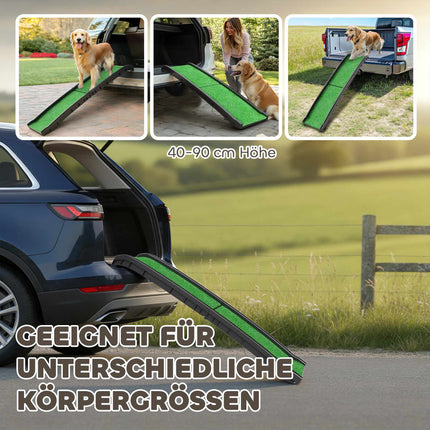 Sulankstoma naminių gyvūnėlių rampa automobiliui, 155 cm, neslystantis paviršius
