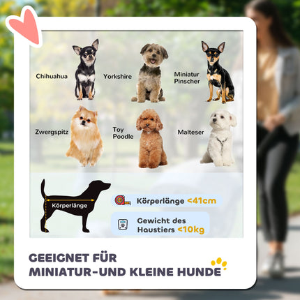 Sulankstomas vežimėlis augintiniams, 3 ratukai, tinkliniai langai, raudonas, maks. 10 kg