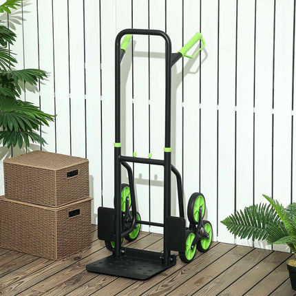 Sulankstomas rankinis vežimėlis laiptams lipti, plieninis rėmas, 120 kg keliamoji galia