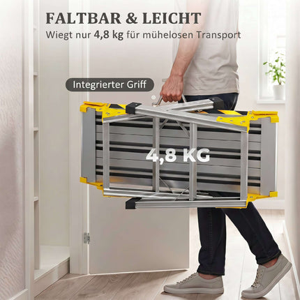 Sulankstomas aliuminio darbastalis – neslystantis, 150 kg keliamoji galia