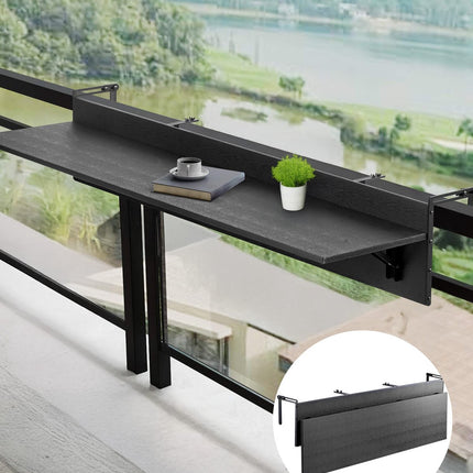 Folding Balcony Railing Table, 59 x 12 in, 50 lb