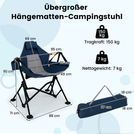 Sulankstoma kempingo kėdė su reguliuojamu atlošu ir puodelių laikikliu