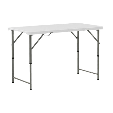 Sulankstomas kempingo stalas 122 cm, reguliuojamo aukščio, HDPE stalviršis