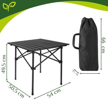 Sulankstomas kempingo stalas, anglinio plieno, 70 kg keliamoji galia