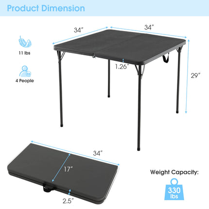 Sulankstomas kempingo stalas, HDPE stalviršis, plieninis rėmas, 150 kg