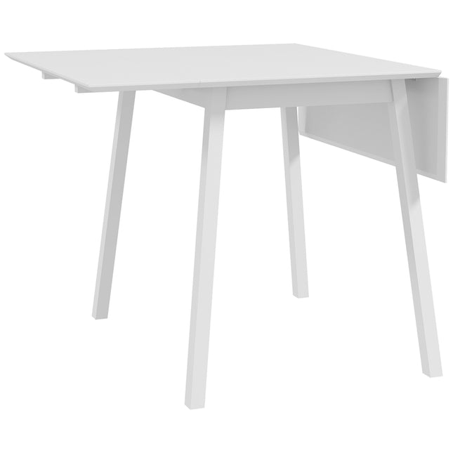 Sulankstomas valgomojo stalas, virtuvės stalas 2-4 asmenims, sulankstomas stalas, valgomojo stalas pagamintas iš medžio, mažiems kambariams, 110 x 86 x 75 cm, baltas