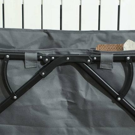 Sulankstomas sodo vežimėlis, 160 l talpa, 120 kg apkrova, tamsiai pilkas