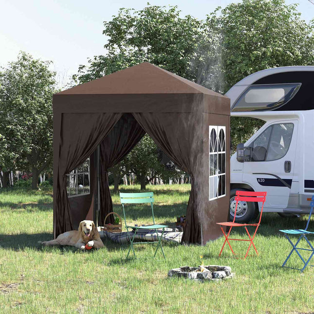 Foldable 2x2M Gazebo, UV protected with 4 walls & bag