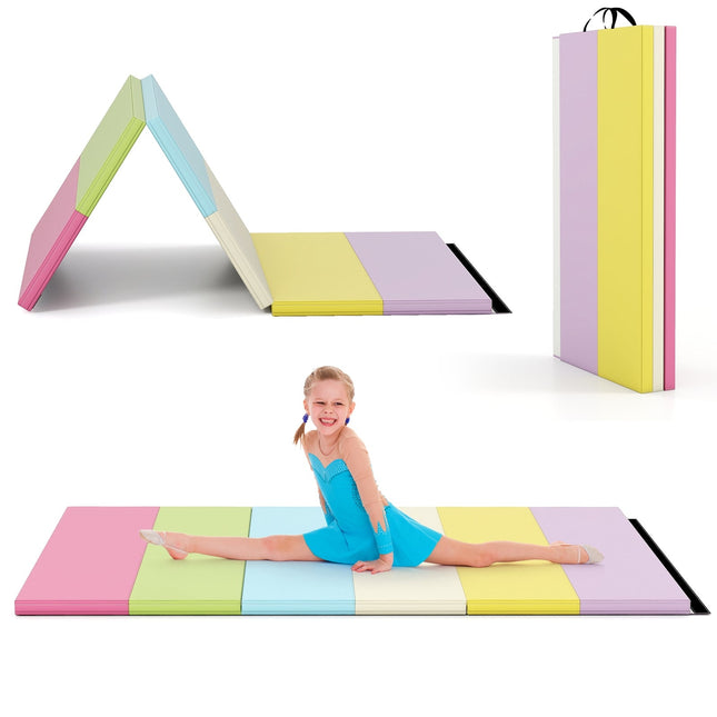 Sulankstomas gimnastikos kilimėlis su rankenomis, 180 x 120 cm