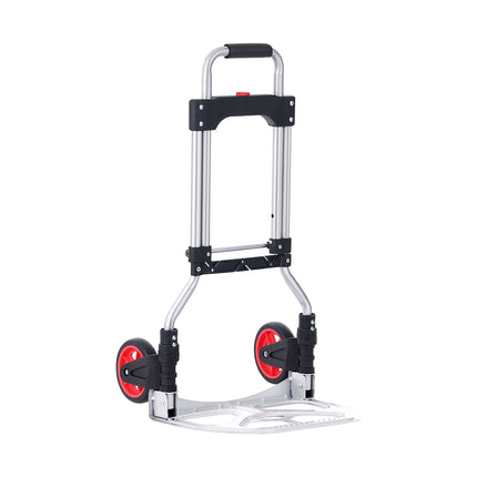 Folding Hand Truck, 176 lb Aluminum, Telescoping Handle