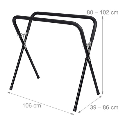 Folding Paint Stand with Padded Top, 100 kg Capacity, Steel, Black