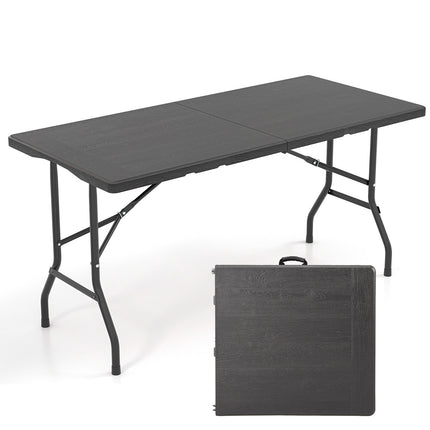 Sulankstomas pikniko stalas, HDPE medienos raštas, 152x70cm