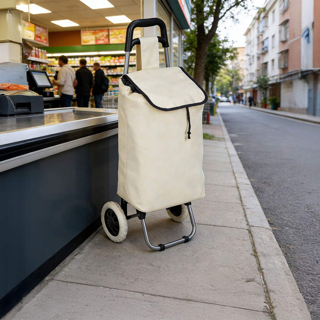 Sulankstomas pirkinių vežimėlis - 28 l talpos krepšys, 15 kg apkrova