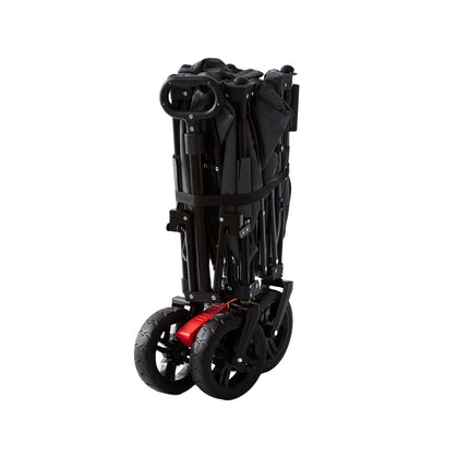 Sulankstomas vežimėlis su stogu, 200 l talpa, 150 kg apkrova