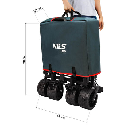 Sulankstomas vežimėlis, antracito spalvos, 160 l talpos