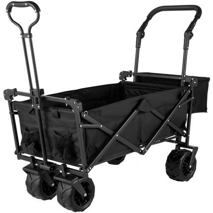 Folding Wagon Cart, 220 lb Capacity, Detachable Canopy