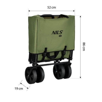 Sulankstomas vežimėlis, žalias, 150 l talpos