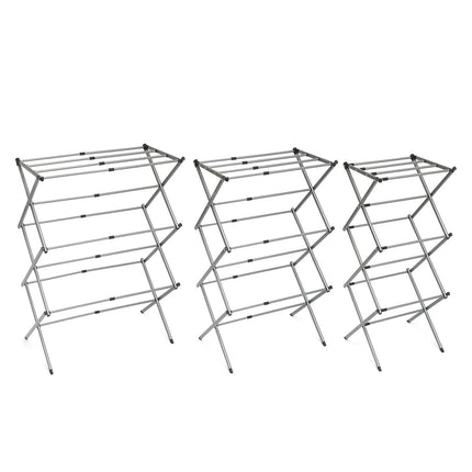 Folding and Extendable Metal Clothes Dryer with 3 Levels Cloxy InnovaGoods 11 Bars