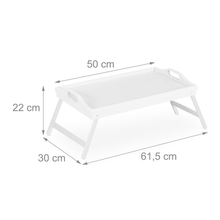 Sulankstomas lovos padėklas, baltas