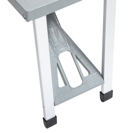 Folding camping picnic table with 4 aluminum chairs