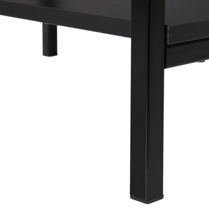 Folding desk with 3 shelves