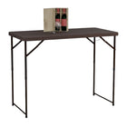 Folding garden table, height adjustable