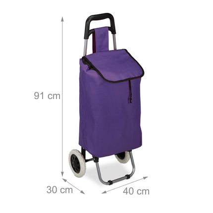 Folding shopping trolley
