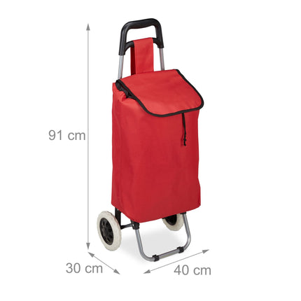 Folding shopping trolley