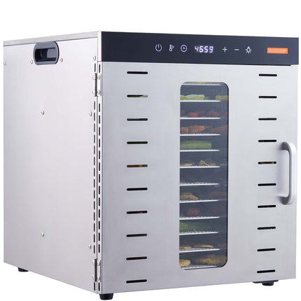 Food Dehydrator, 10-Tray Stainless Steel, 1000W