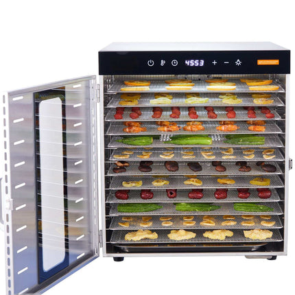 Food Dehydrator, 10-Tray Stainless Steel, 1000W