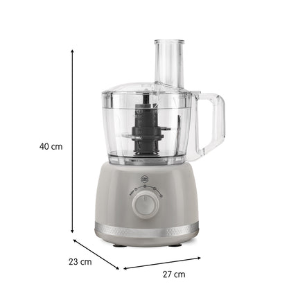 Virtuvės kombainas – 2,4 l, pilkas, 500 W, daugiafunkcis