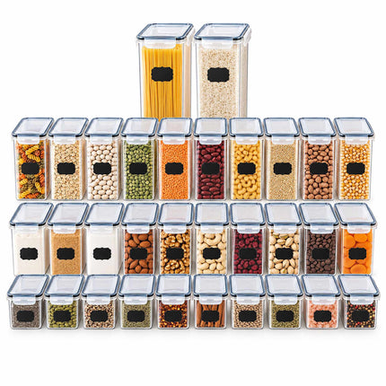 Food Storage Container Set with Click-Lock Lids, 32 Pieces, Airtight, Stackable