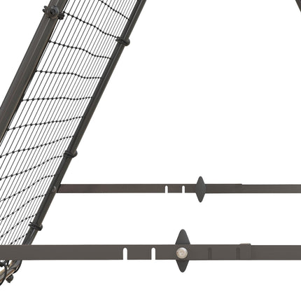 Futbolo kamuoliuko atšokimo sieninis tinklas, dvipusis, reguliuojamas 5 lygiais, skirtas futbolo treniruotėms, plienas, juodas, 100 x 95 x 90 cm