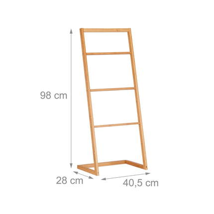 Freestanding Bamboo Towel Rack