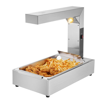 French Fry Food Warmer Heat Lamp, 750W, 104-122F