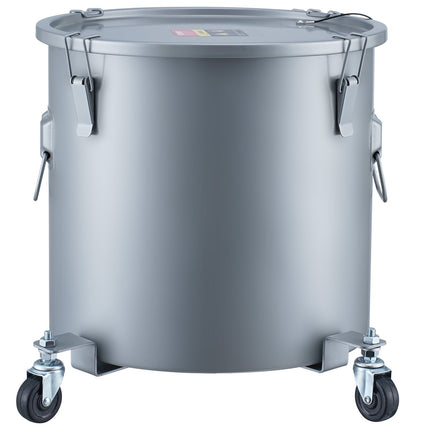 Fryer Grease Bucket, 16 Gal Oil Caddy With Casters & Lid