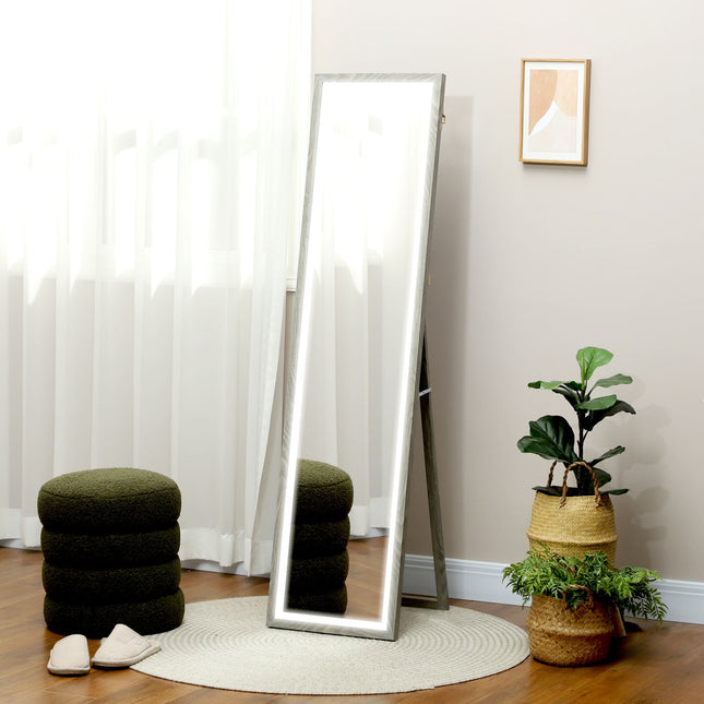 Viso ilgio LED veidrodis, 40x160 cm, lietimui jautrus valdymas, reguliuojamas ryškumas