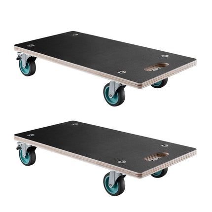 Furniture Dolly 2-Pack, 551 Lb, TPR Swivel Wheels, Brakes
