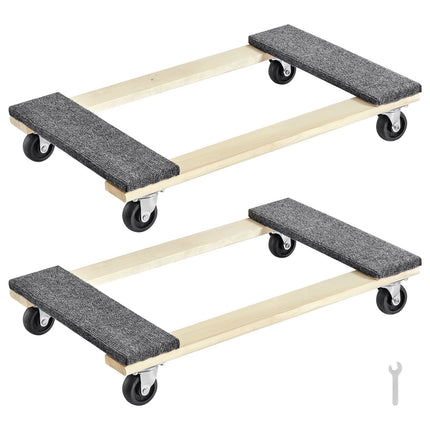Furniture Dolly Set, 2-Pack 1000 lb, 18 x 30 in