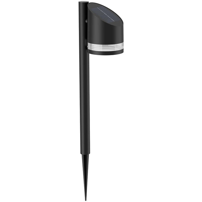 Fyve Garden Lamp Angled Solar Cell Ultra Efficient LED 200lm Black