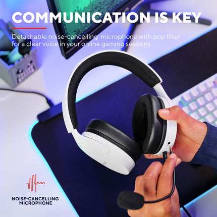 GXT 490W Fayzo Gaming Headset 7.1 USB Eco White