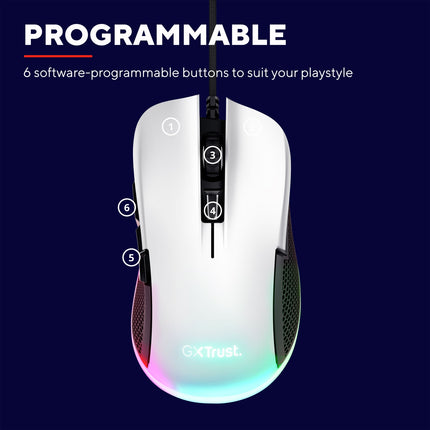 GXT 922W Ybar Gaming Mouse Eco White