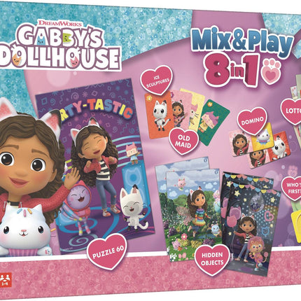 Gabby's Dollhouse 8 viename stalo žaidimų rinkinys „Mix & Play“