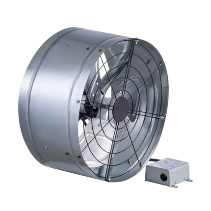 Gable Mount Attic Exhaust Fan, 15 Inch, 1300 CFM, Thermostat