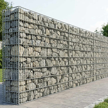 Cinkuotas gabioninis krepšys, 100x50x100 cm, 3 skyriai
