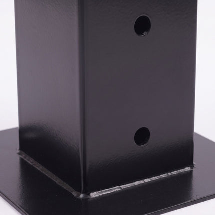 Cinkuoto plieno stulpų atramos, juodos, 4 vnt. pakuotėje, 70 x 150 mm